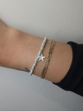 BNWT Full Bead Mode Ocean Starfish Bracelet